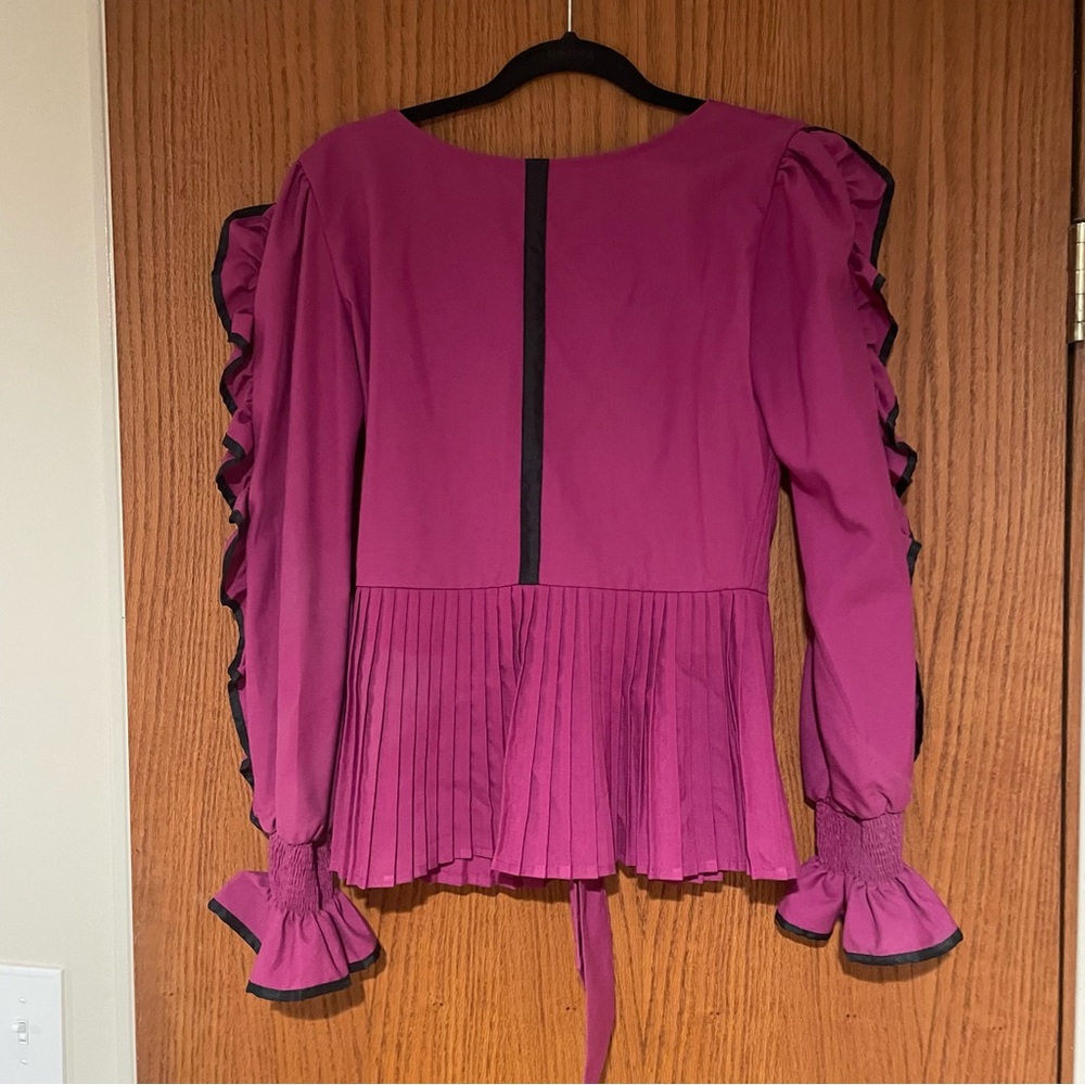 DE LA FE tie back peplum top